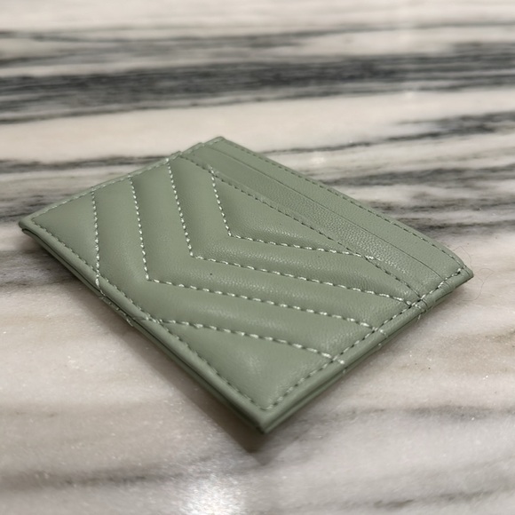 Light sage green brand new (without tags or box) YSL card wallet - Picture 3 of 4
